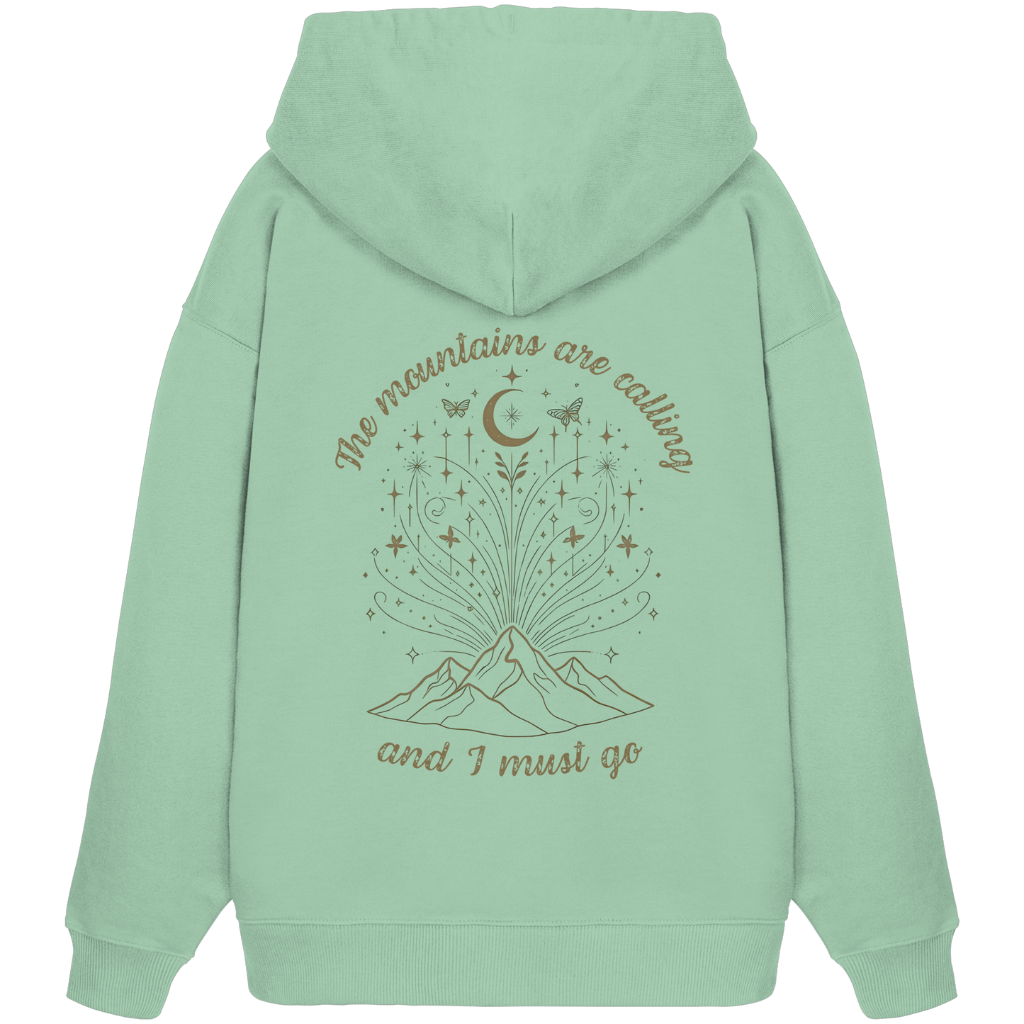 100% Bio Baumwolle Oversized Hoodie, Kapuzenpullover Frauen Wandern