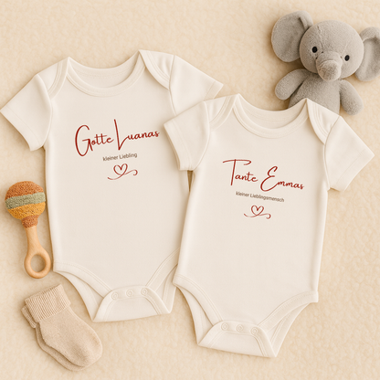 Personalisierbarer Baby Body aus 100% Bio-Baumwolle, Tante Emmas Lieblingsperson - Organic Baby Bodysuit