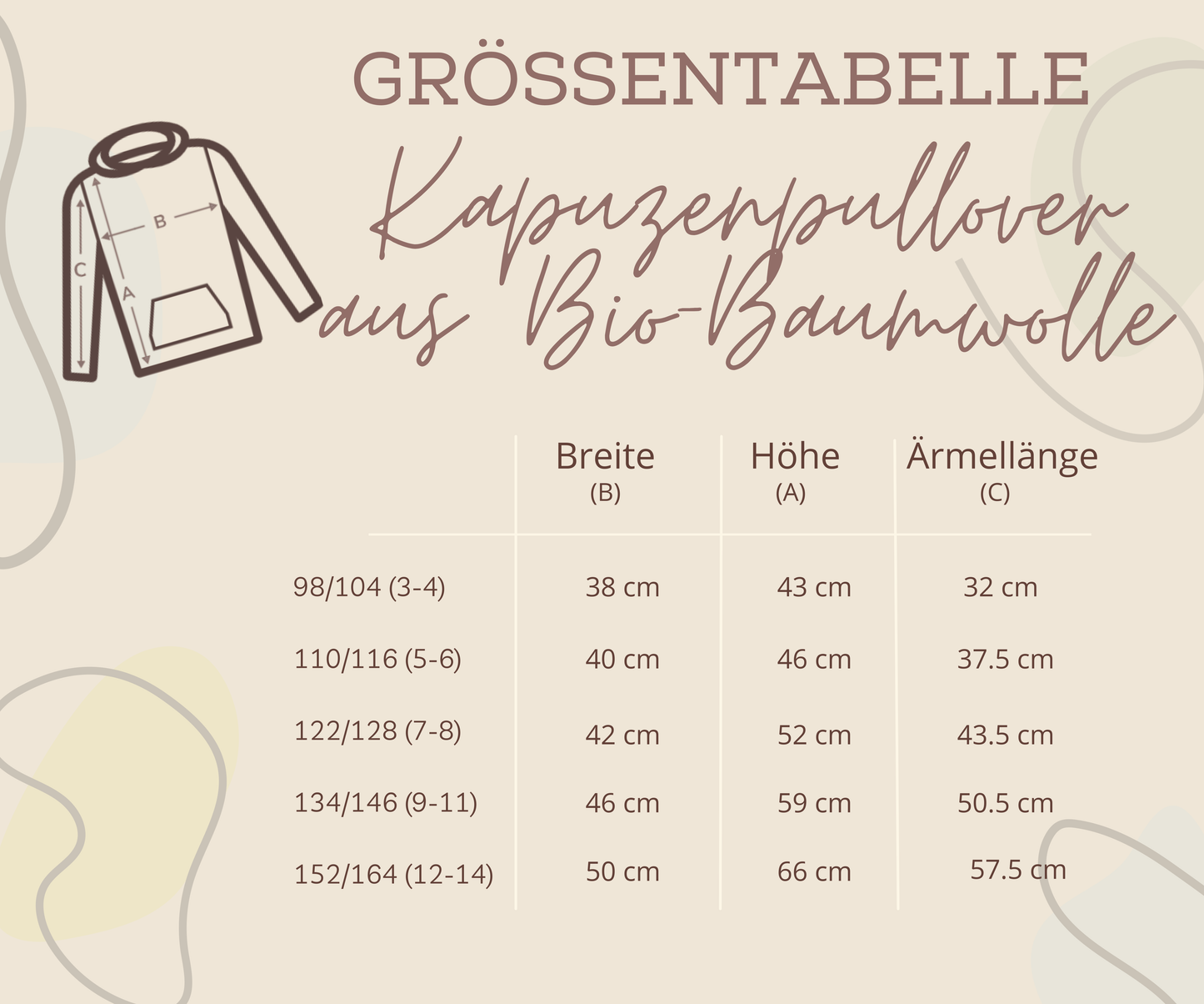 100% Bio-Baumwolle  Hoodie für Kinder, Winterbäume-Motiv, Wintergeschenk & Weihnachtsgeschenk - Kids Organic Hoodie