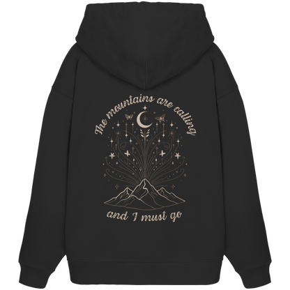 100% Bio Baumwolle Oversized Hoodie, Kapuzenpullover Frauen Wandern