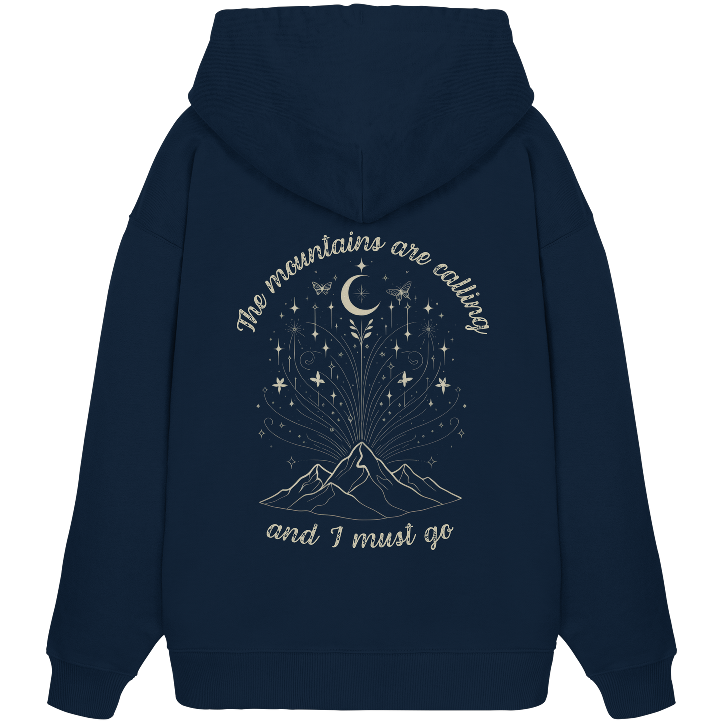 100% Bio Baumwolle Oversized Hoodie, Kapuzenpullover Frauen Wandern