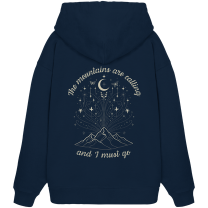 100% Bio Baumwolle Oversized Hoodie, Kapuzenpullover Frauen Wandern