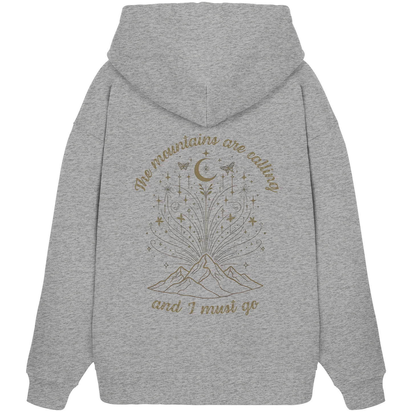 100% Bio Baumwolle Oversized Hoodie, Kapuzenpullover Frauen Wandern