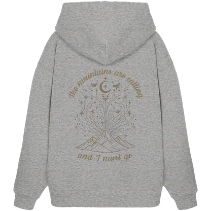 100% Bio Baumwolle Oversized Hoodie, Kapuzenpullover Frauen Wandern