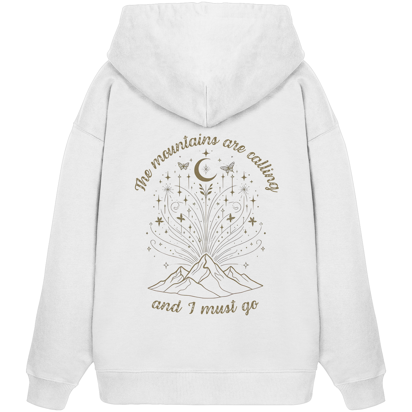 100% Bio Baumwolle Oversized Hoodie, Kapuzenpullover Frauen Wandern