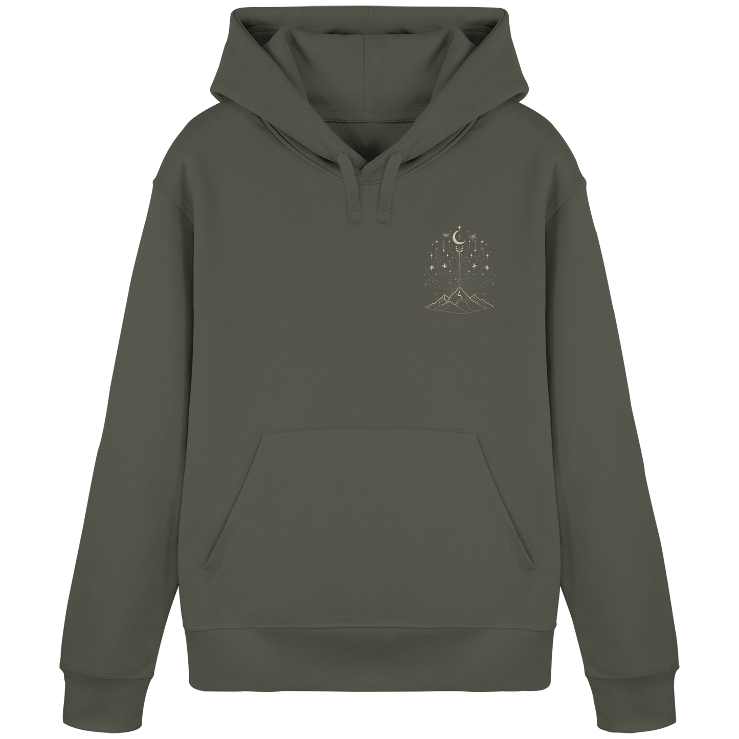 Hoodie aus 85% Baumwolle in Bio-Qualität: The mountains are calling-Kapuzenpullover für Frauen