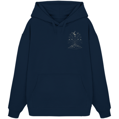 100% Bio Baumwolle Oversized Hoodie, Kapuzenpullover Frauen Wandern